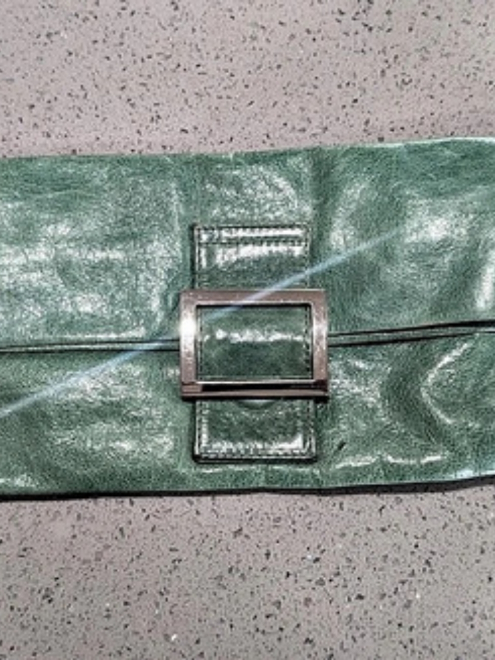 Bebe Green Clutch Wristlet